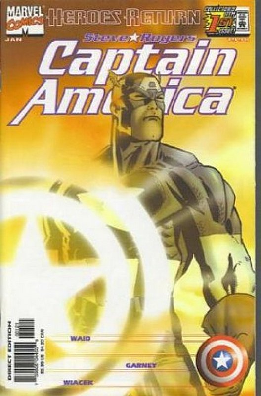 Cover of Captain America (Vol 3) #1. One of 250,000 Vintage American Comics on sale from Krypton!