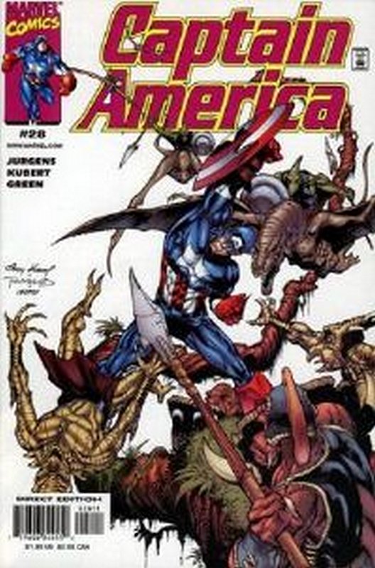 Cover of Captain America (Vol 3) #28. One of 250,000 Vintage American Comics on sale from Krypton!