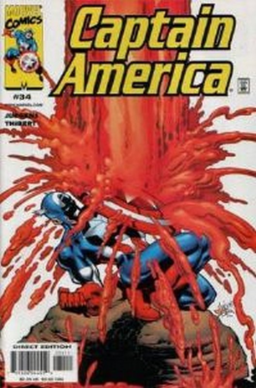 Cover of Captain America (Vol 3) #34. One of 250,000 Vintage American Comics on sale from Krypton!