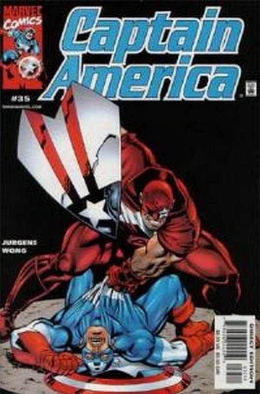 Cover of Captain America (Vol 3) #35. One of 250,000 Vintage American Comics on sale from Krypton!