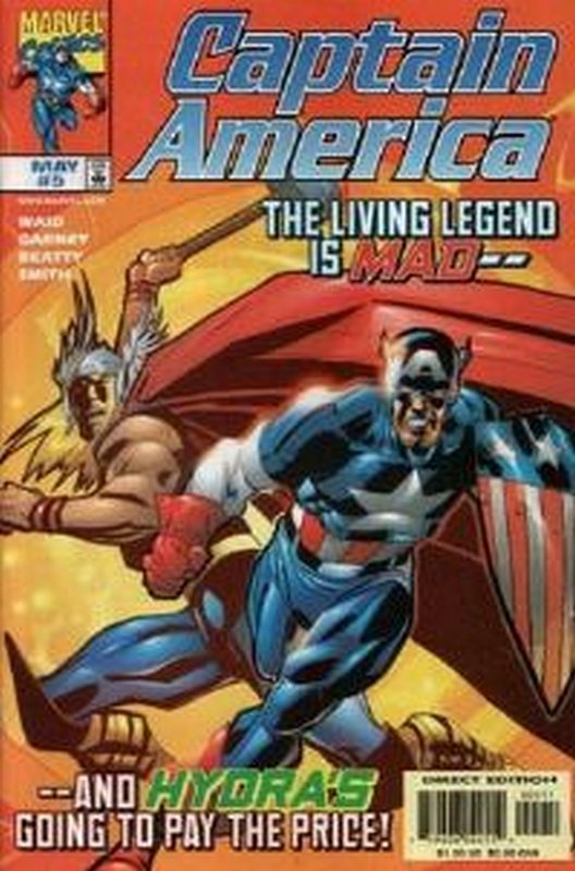 Cover of Captain America (Vol 3) #5. One of 250,000 Vintage American Comics on sale from Krypton!