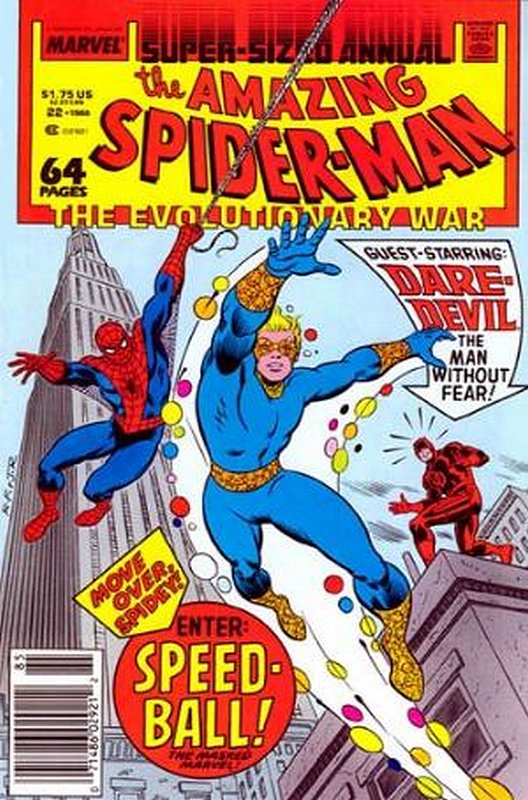 1st Speedball<br> Cover of Amazing Spider-Man Annual (Vol 1) #22. One of 250,000 Vintage American Comics on sale from Krypton!