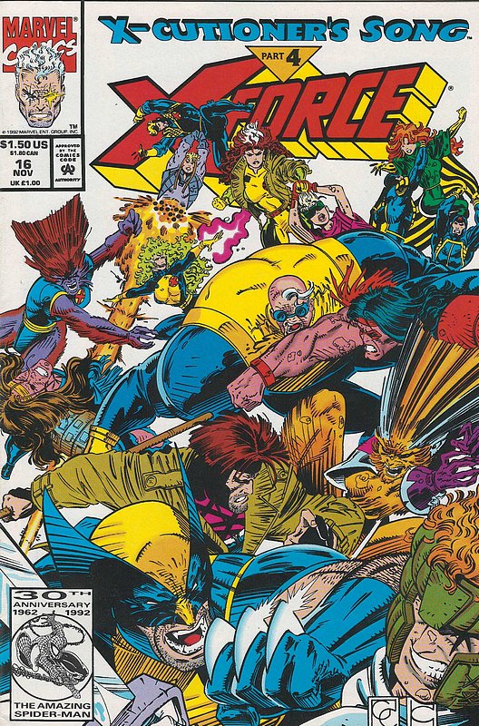 Cover of X-Force (Vol 1) #16. One of 250,000 Vintage American Comics on sale from Krypton!