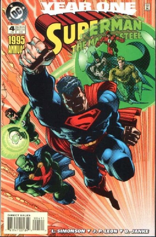 Cover of Superman: Man of Steel Annual #4. One of 250,000 Vintage American Comics on sale from Krypton!