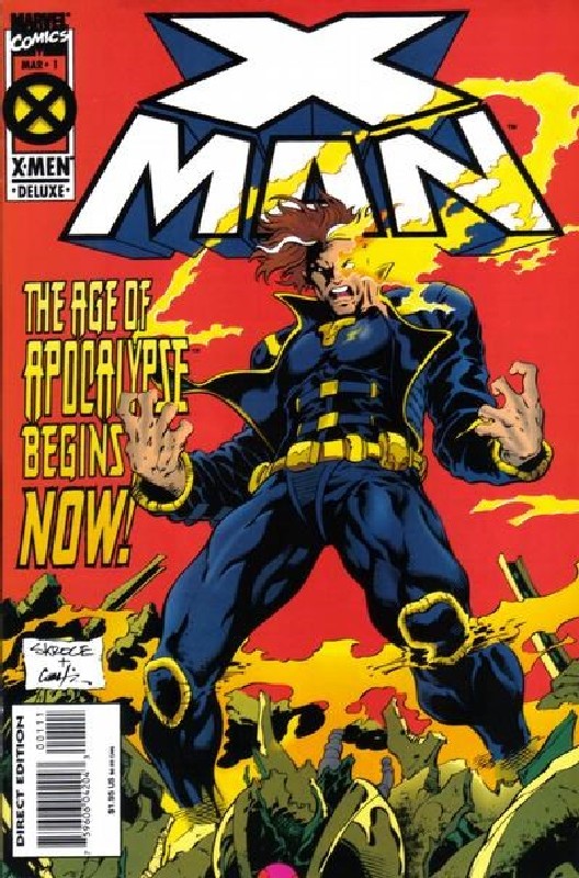 Cover of X-Man #1. One of 250,000 Vintage American Comics on sale from Krypton!