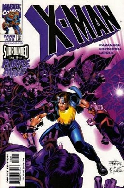 Cover of X-Man #36. One of 250,000 Vintage American Comics on sale from Krypton!