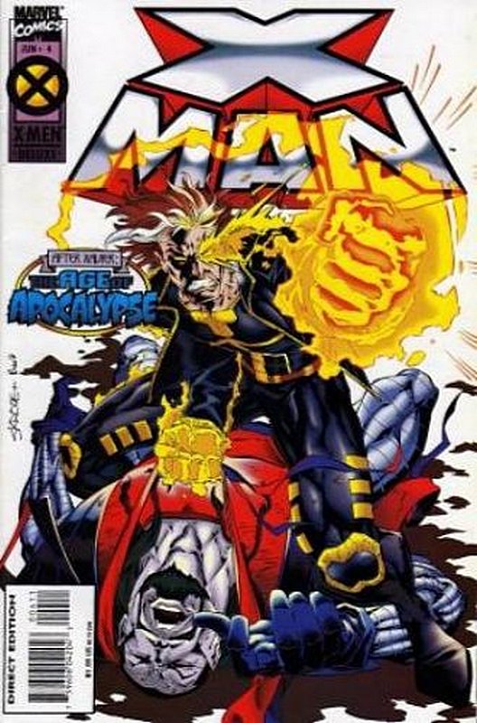 Cover of X-Man #4. One of 250,000 Vintage American Comics on sale from Krypton!