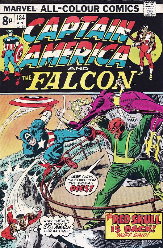 Cover of Captain America (Vol 1) #184. One of 250,000 Vintage American Comics on sale from Krypton!