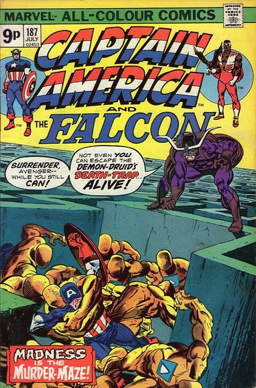 Cover of Captain America (Vol 1) #187. One of 250,000 Vintage American Comics on sale from Krypton!