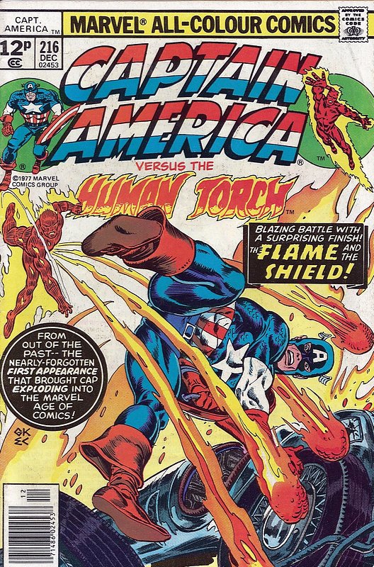 Cover of Captain America (Vol 1) #216. One of 250,000 Vintage American Comics on sale from Krypton!
