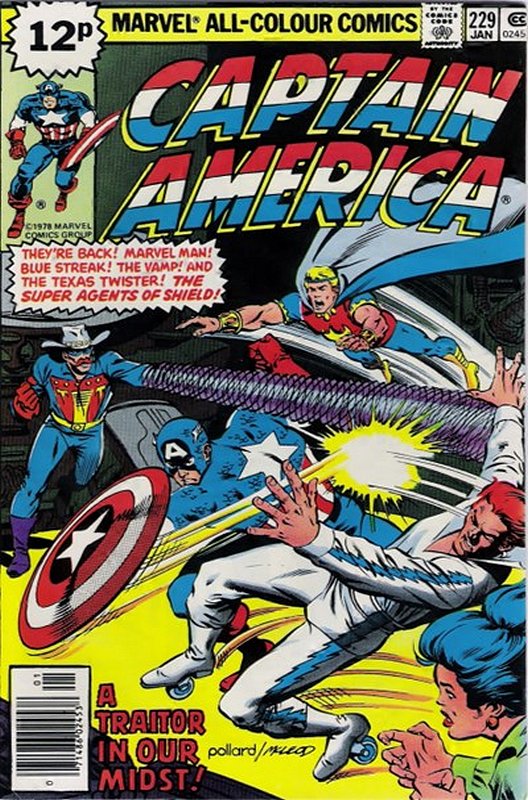 Cover of Captain America (Vol 1) #229. One of 250,000 Vintage American Comics on sale from Krypton!