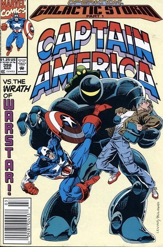 Cover of Captain America (Vol 1) #398. One of 250,000 Vintage American Comics on sale from Krypton!