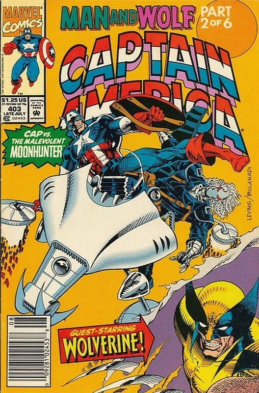 Cover of Captain America (Vol 1) #403. One of 250,000 Vintage American Comics on sale from Krypton!
