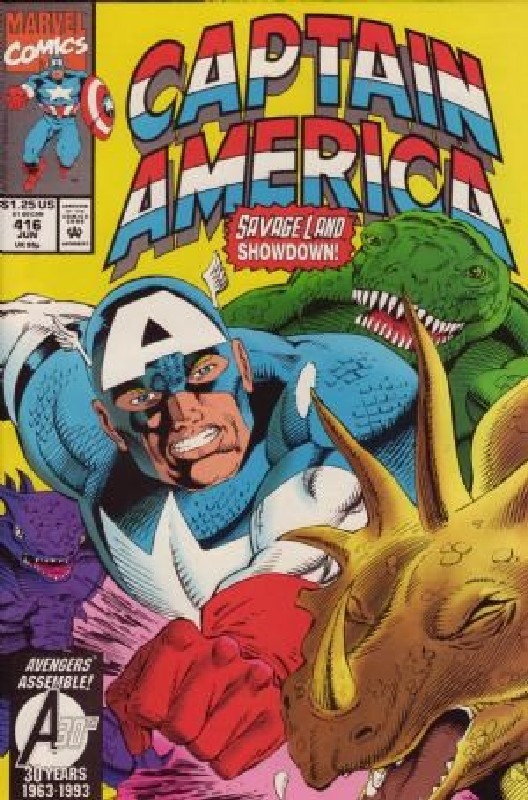 Cover of Captain America (Vol 1) #416. One of 250,000 Vintage American Comics on sale from Krypton!