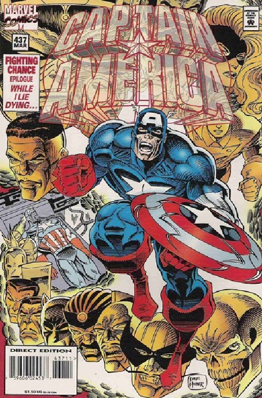 Cover of Captain America (Vol 1) #437. One of 250,000 Vintage American Comics on sale from Krypton!