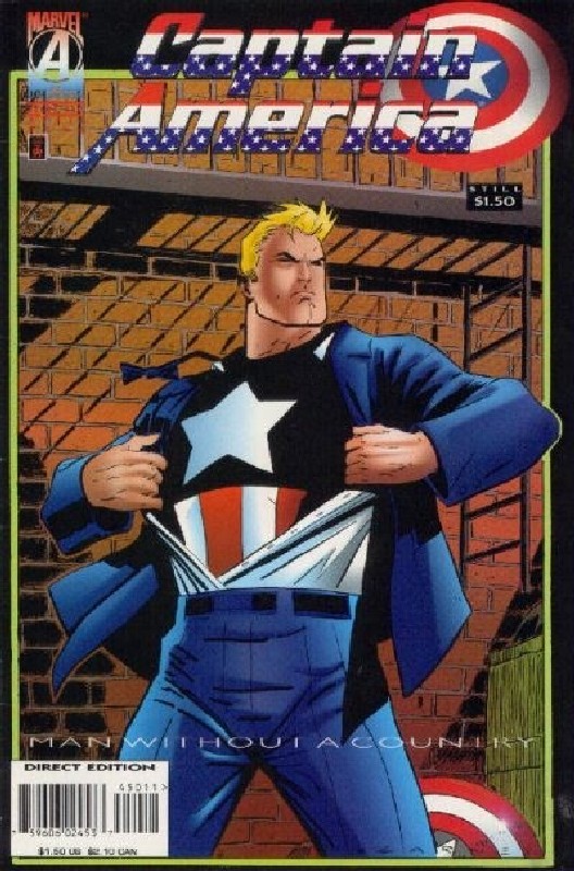 Cover of Captain America (Vol 1) #450. One of 250,000 Vintage American Comics on sale from Krypton!
