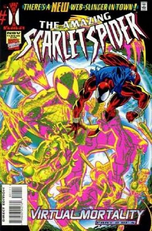 Cover of Amazing Scarlet Spider (1995 Ltd) #1. One of 250,000 Vintage American Comics on sale from Krypton!