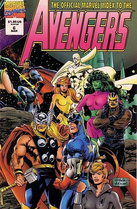 Cover of Avengers: Official Marvel Index (Vol 2) #6. One of 250,000 Vintage American Comics on sale from Krypton!