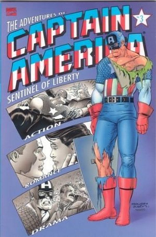 Cover of Adventures of Captain America (1991 Ltd) #3. One of 250,000 Vintage American Comics on sale from Krypton!