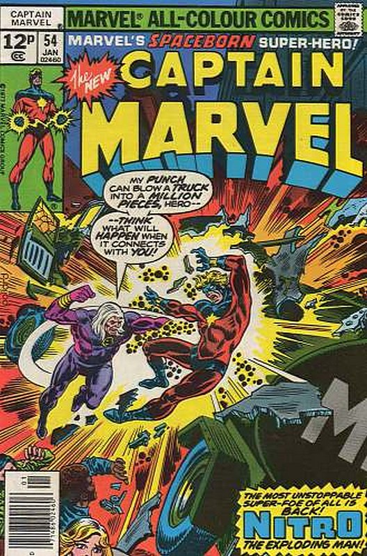 Cover of Captain Marvel (Vol 1) #54. One of 250,000 Vintage American Comics on sale from Krypton!