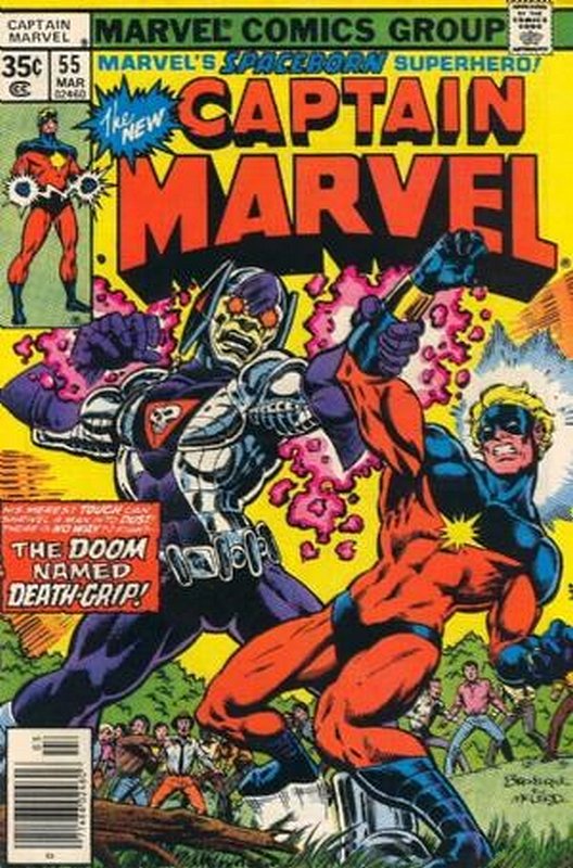 Cover of Captain Marvel (Vol 1) #55. One of 250,000 Vintage American Comics on sale from Krypton!