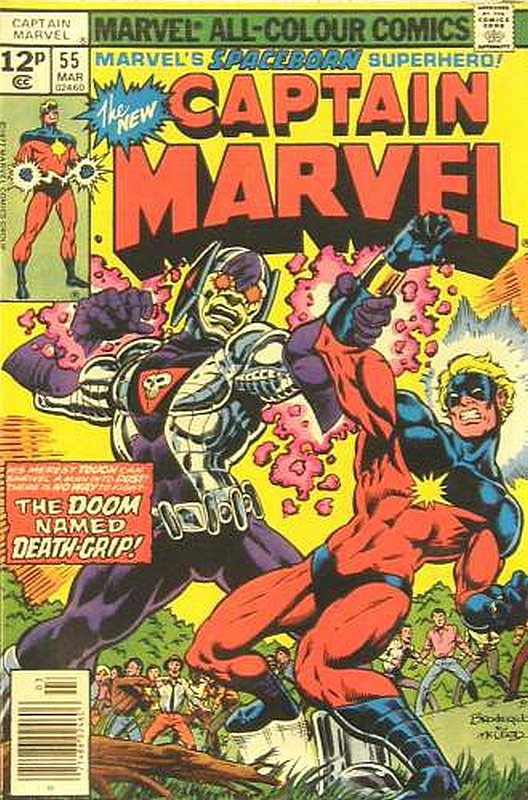 Cover of Captain Marvel (Vol 1) #55. One of 250,000 Vintage American Comics on sale from Krypton!