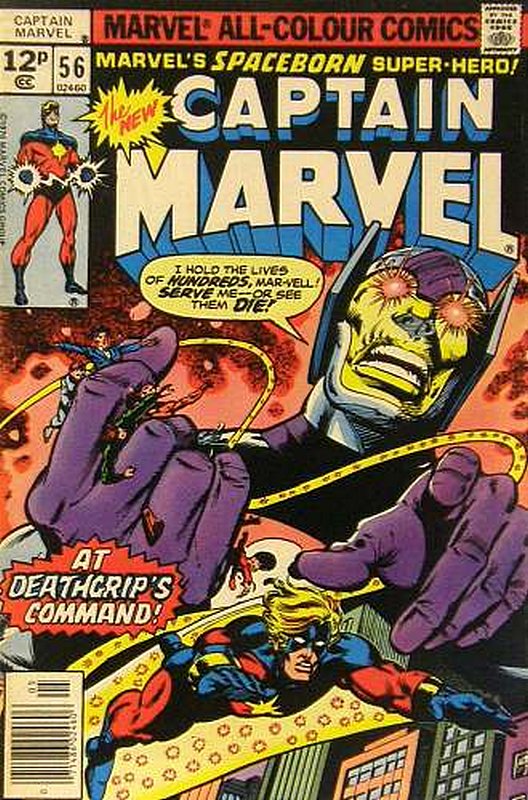 Cover of Captain Marvel (Vol 1) #56. One of 250,000 Vintage American Comics on sale from Krypton!