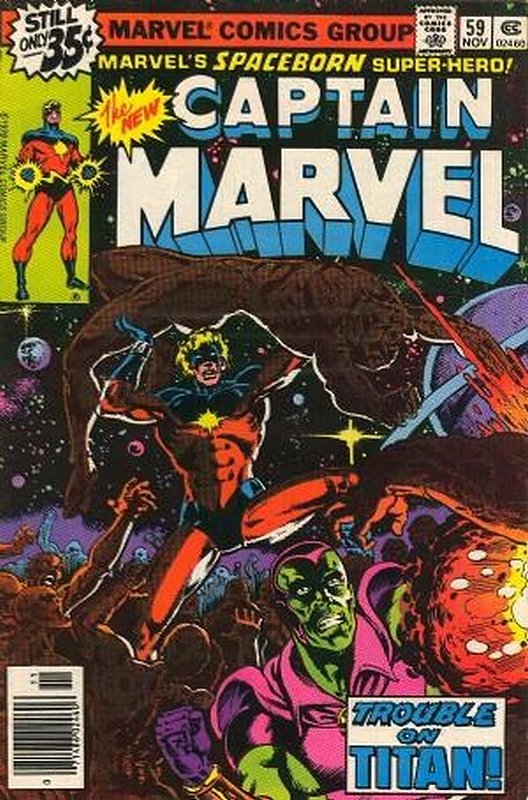 Cover of Captain Marvel (Vol 1) #59. One of 250,000 Vintage American Comics on sale from Krypton!