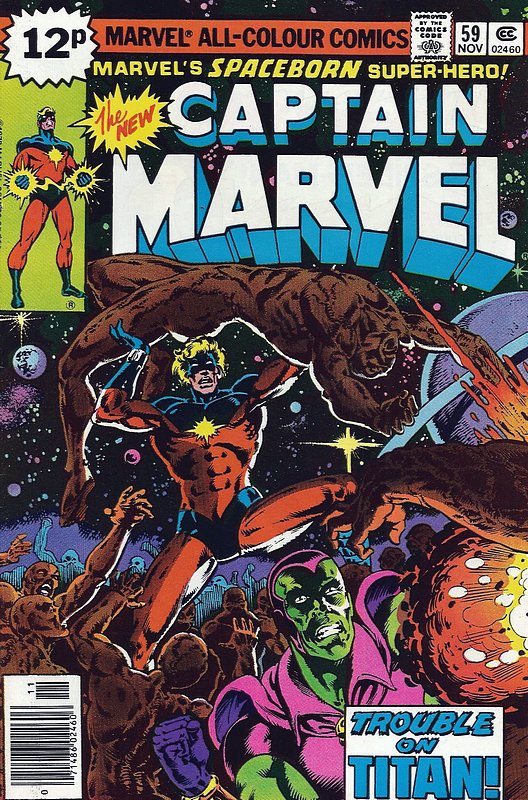 Cover of Captain Marvel (Vol 1) #59. One of 250,000 Vintage American Comics on sale from Krypton!