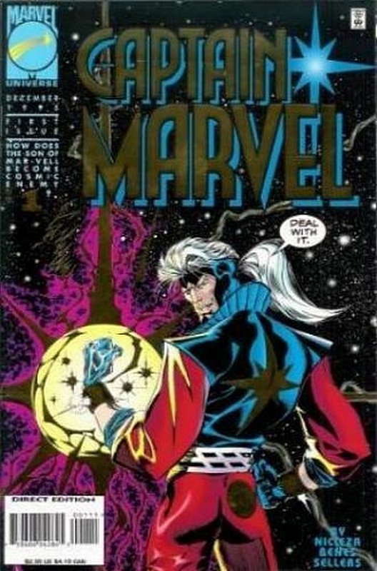 Cover of Captain Marvel (Vol 2) #1. One of 250,000 Vintage American Comics on sale from Krypton!