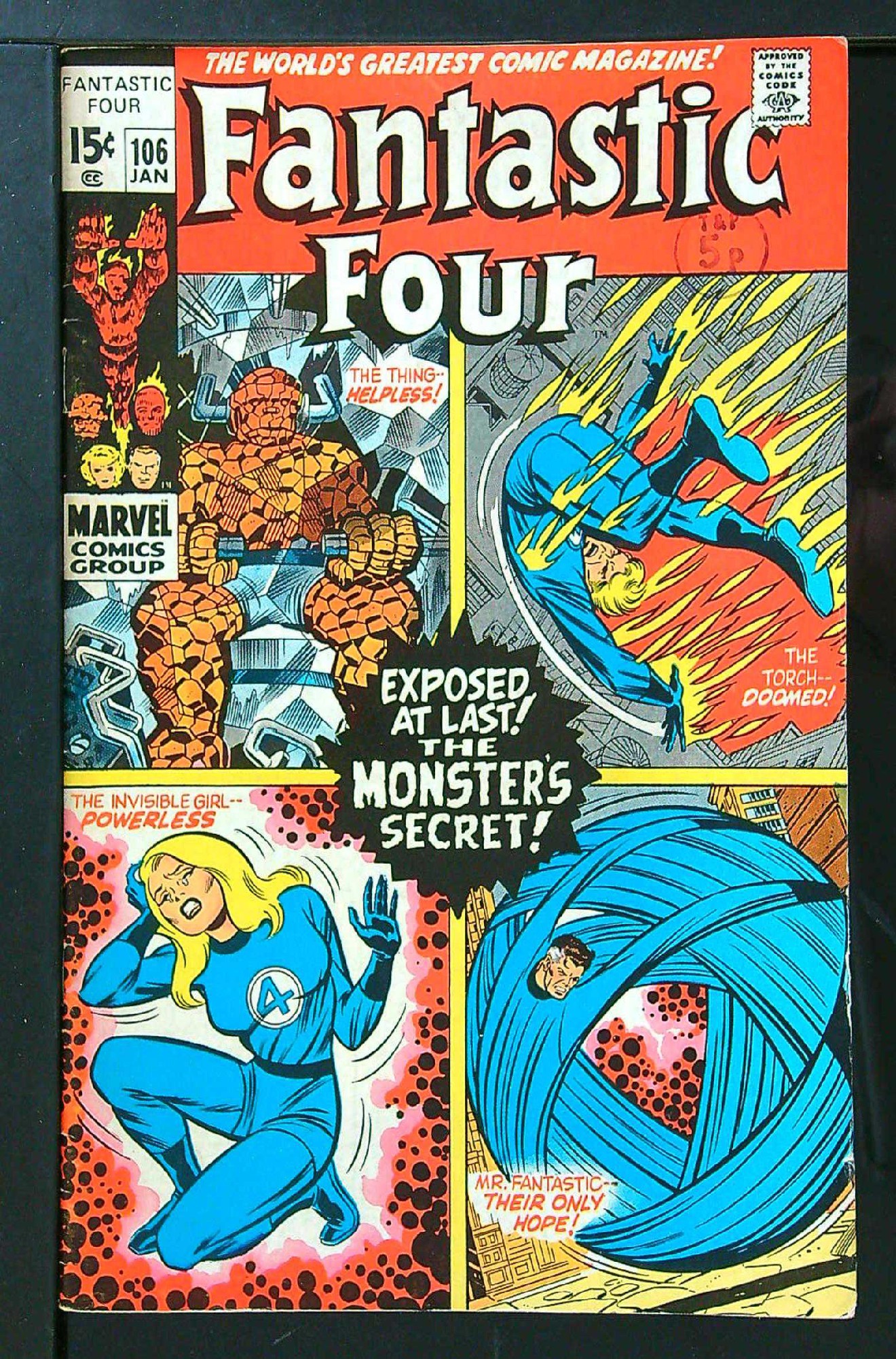 Cover of Fantastic Four (Vol 1) #106. One of 250,000 Vintage American Comics on sale from Krypton!