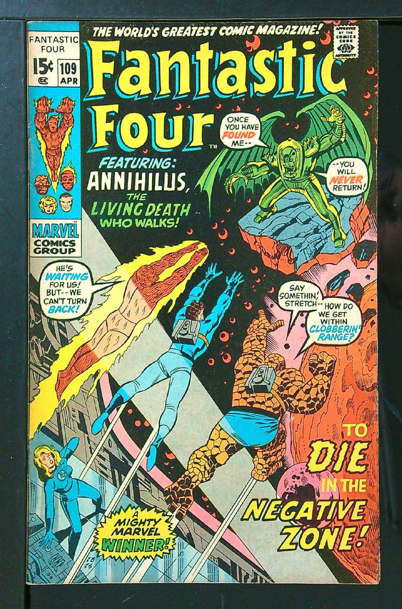 Cover of Fantastic Four (Vol 1) #109. One of 250,000 Vintage American Comics on sale from Krypton!