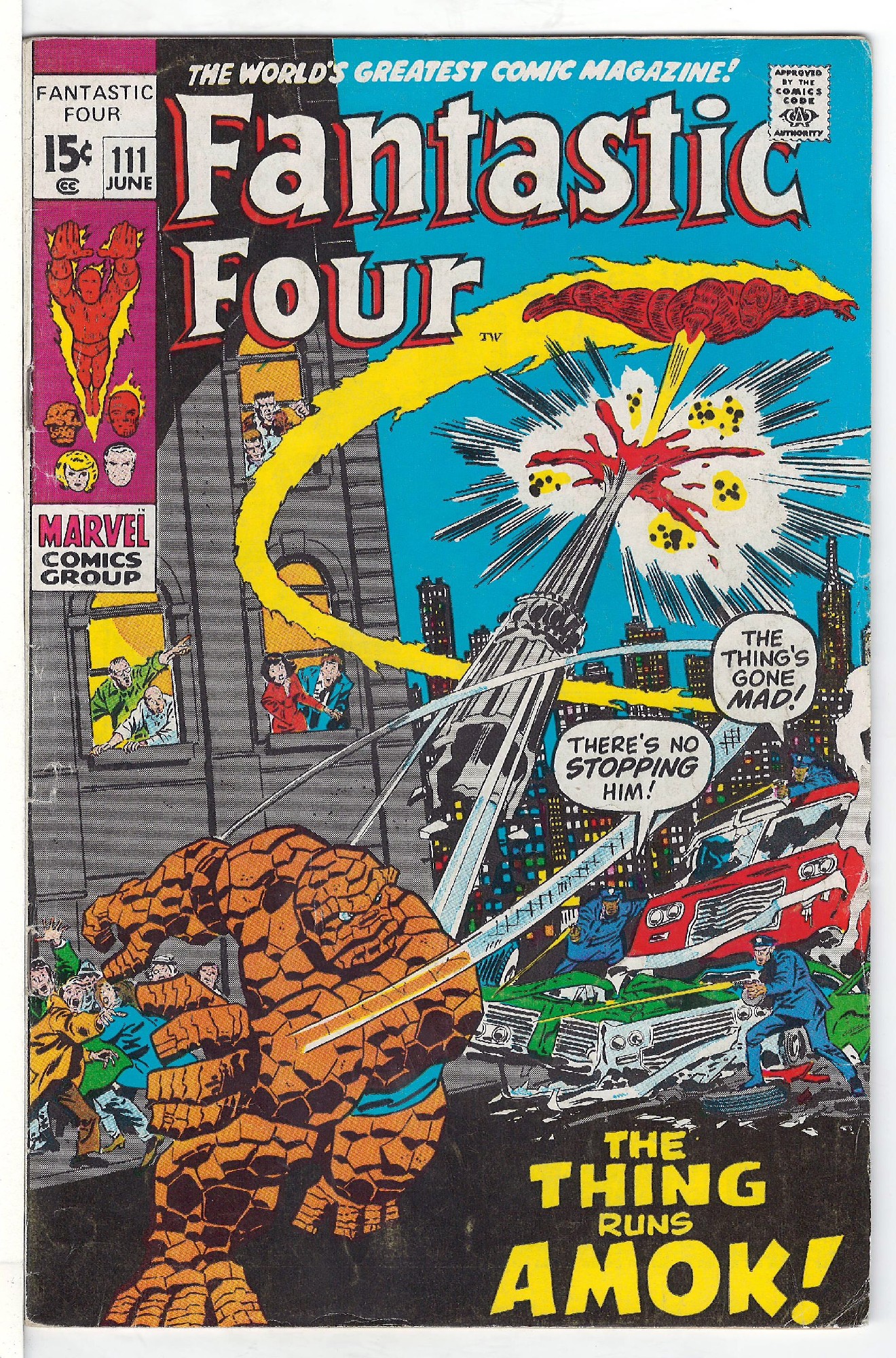 Cover of Fantastic Four (Vol 1) #111. One of 250,000 Vintage American Comics on sale from Krypton!
