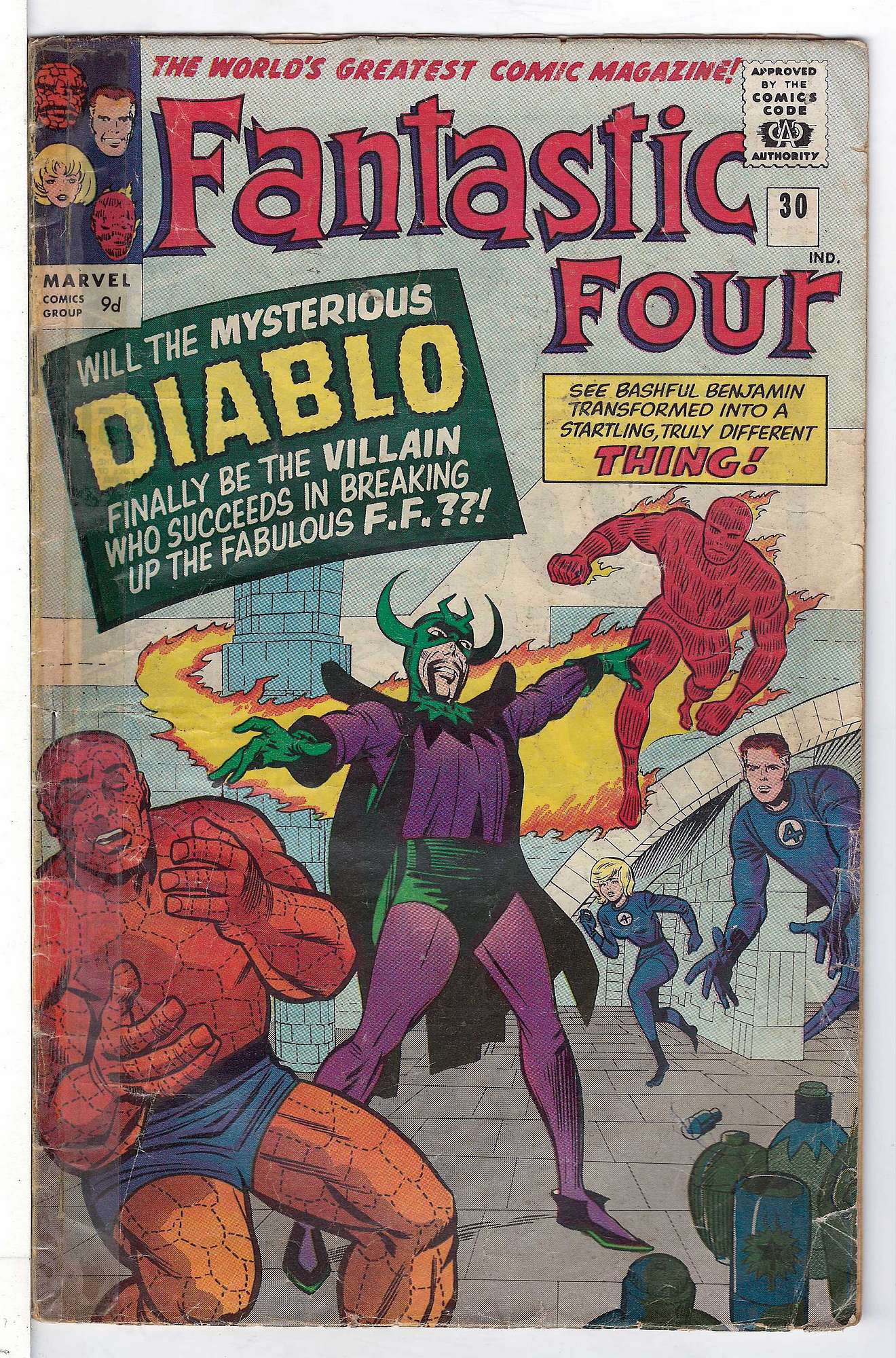 Cover of Fantastic Four (Vol 1) #30. One of 250,000 Vintage American Comics on sale from Krypton!