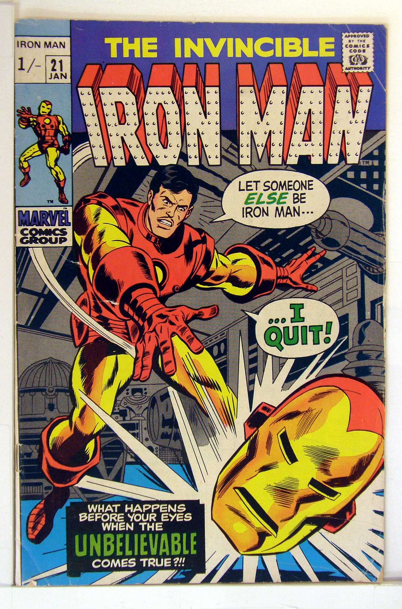 Cover of Iron Man (Vol 1) #21. One of 250,000 Vintage American Comics on sale from Krypton!
