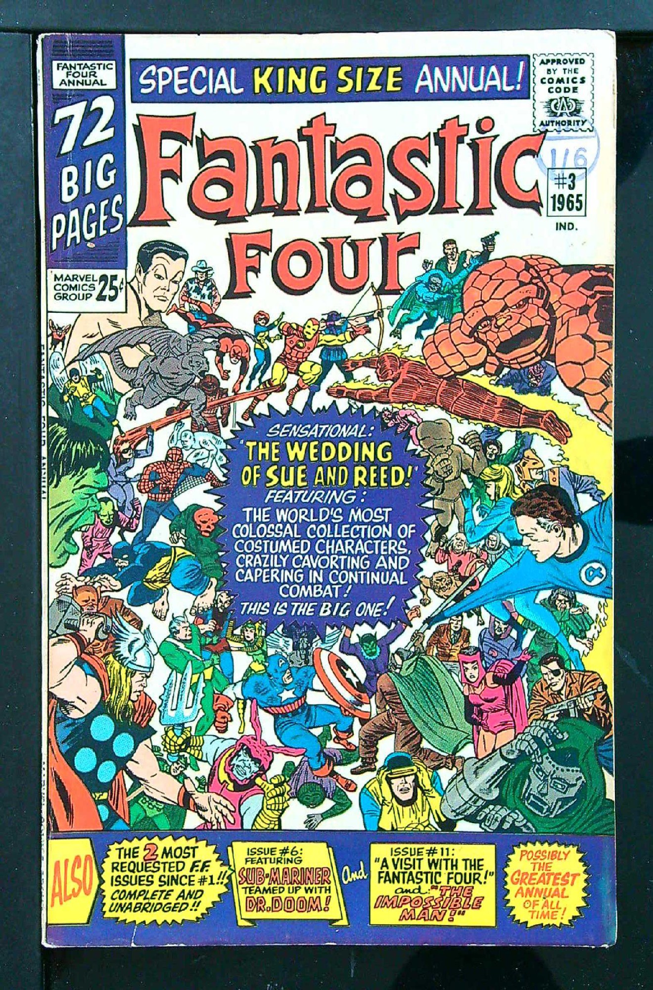 Cover of Fantastic Four Annual #3. One of 250,000 Vintage American Comics on sale from Krypton!