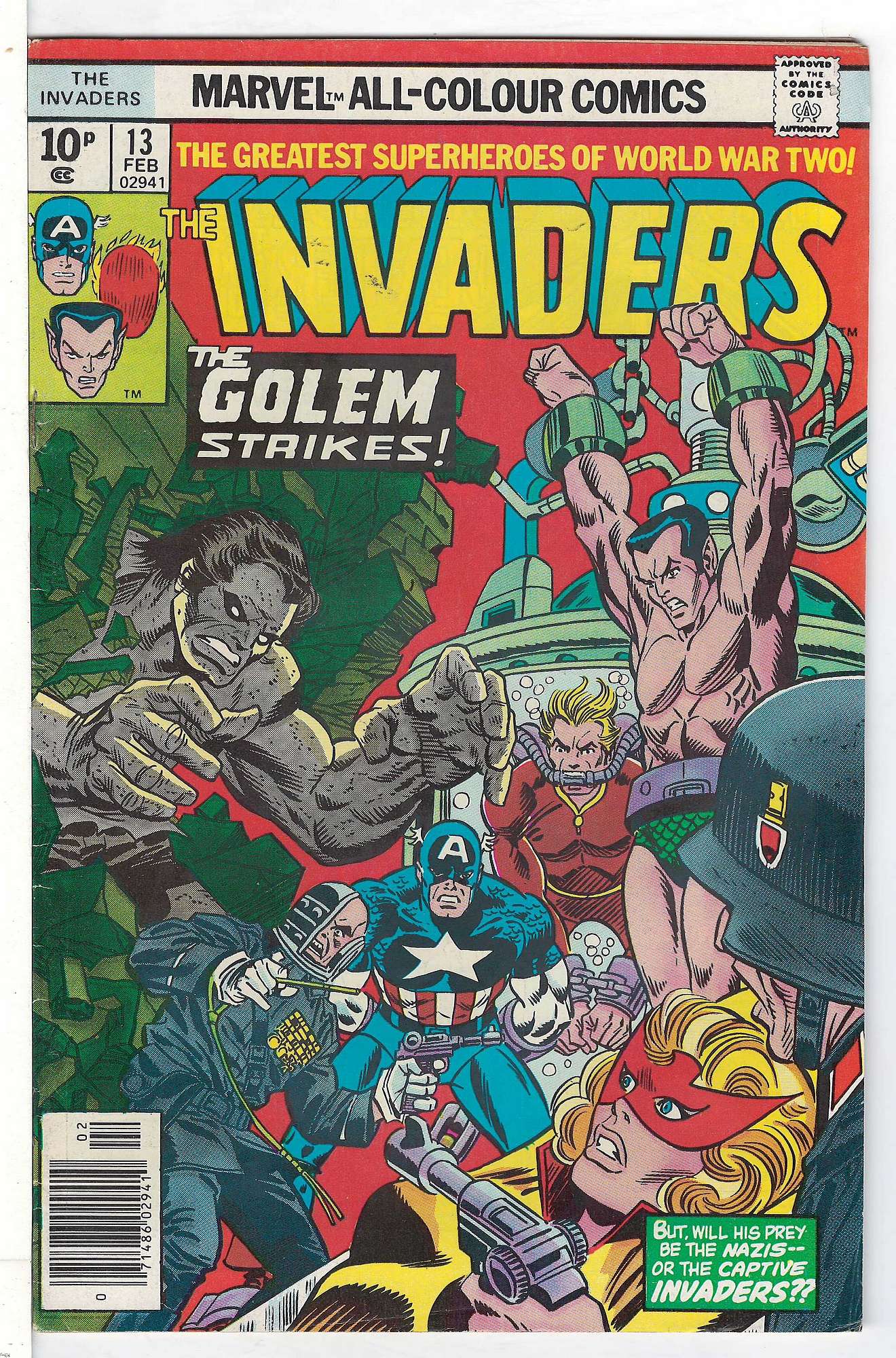 Cover of Invaders (Vol 1) #13. One of 250,000 Vintage American Comics on sale from Krypton!