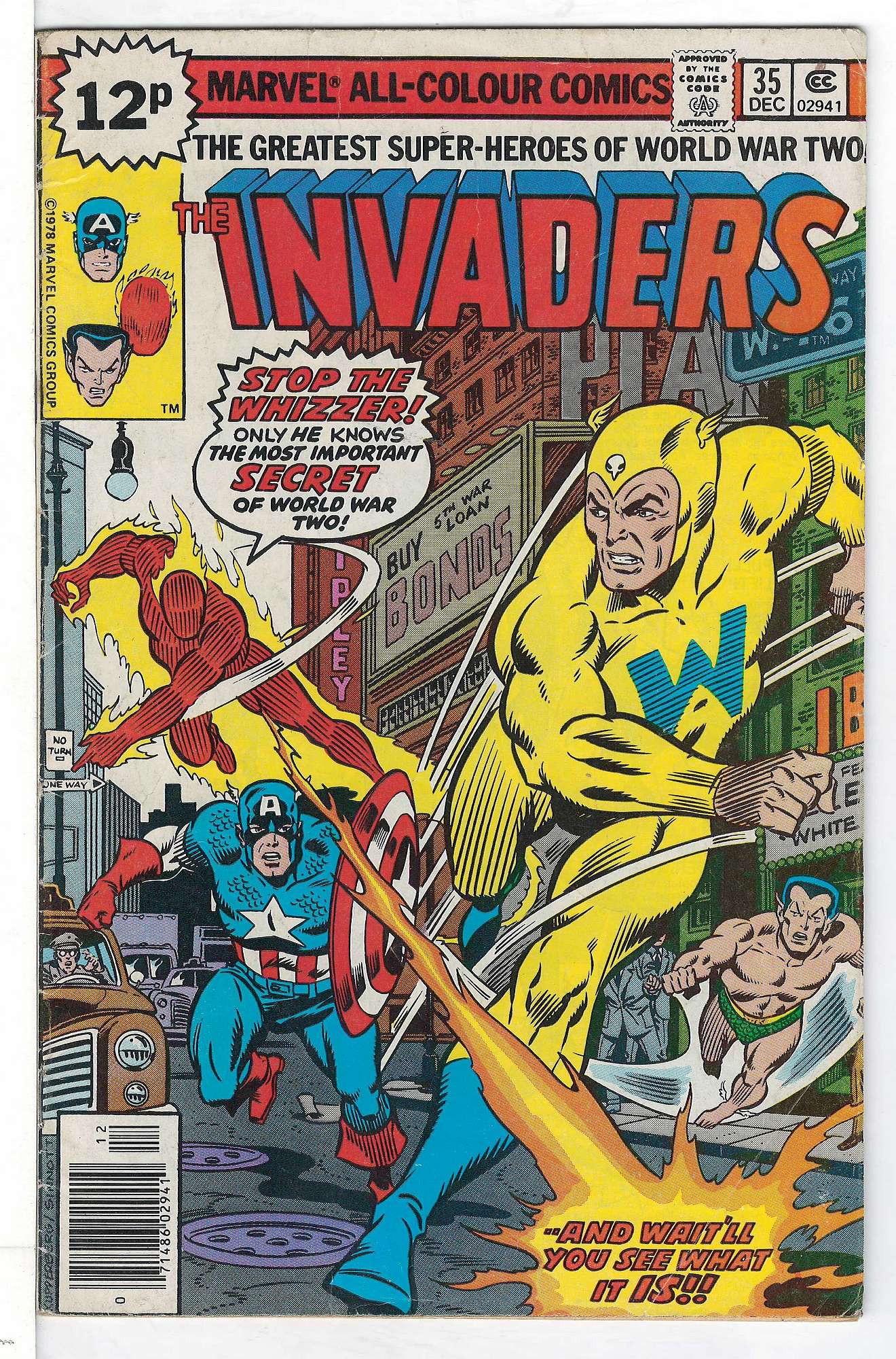 Cover of Invaders (Vol 1) #35. One of 250,000 Vintage American Comics on sale from Krypton!