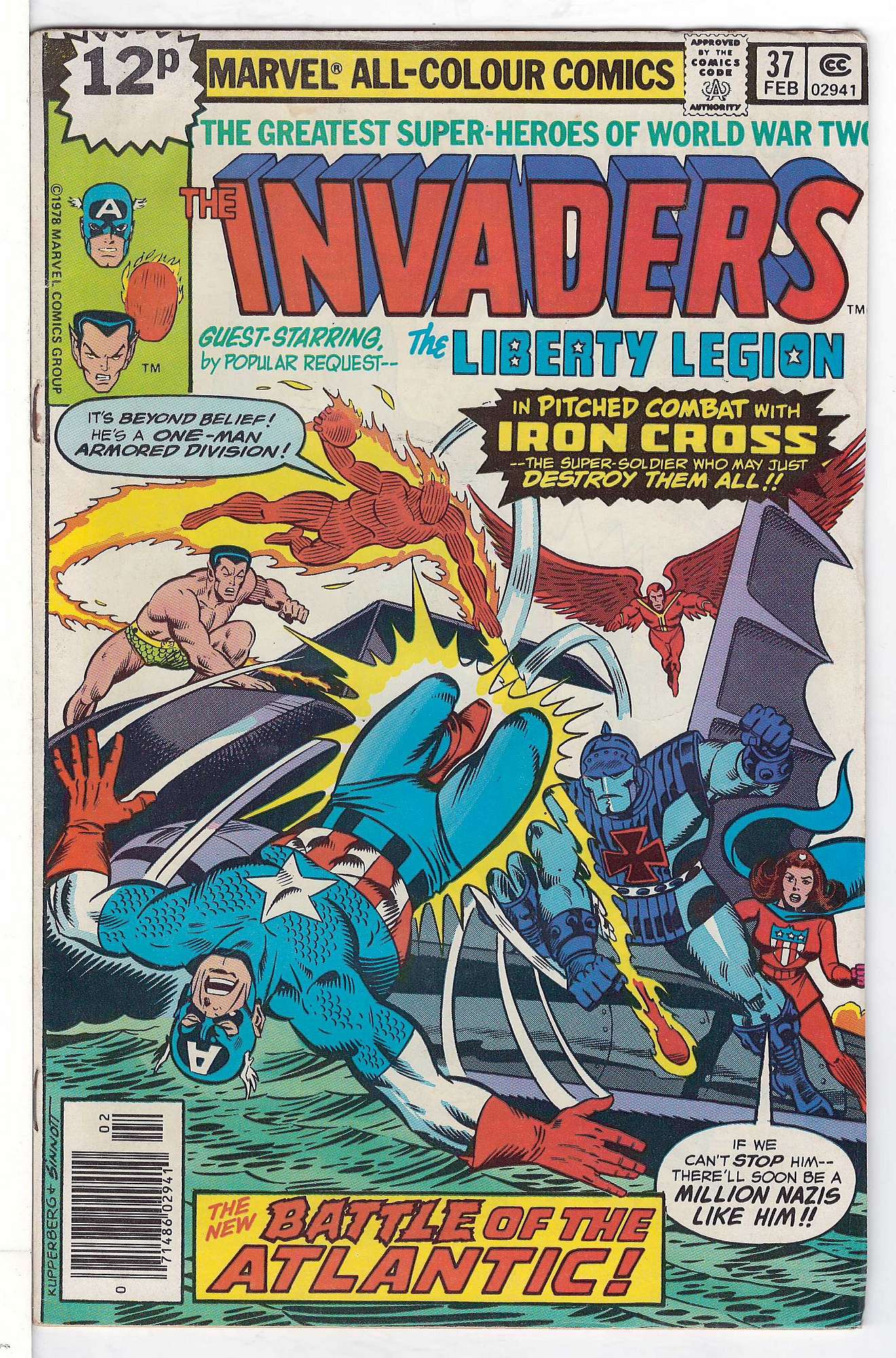 Cover of Invaders (Vol 1) #37. One of 250,000 Vintage American Comics on sale from Krypton!