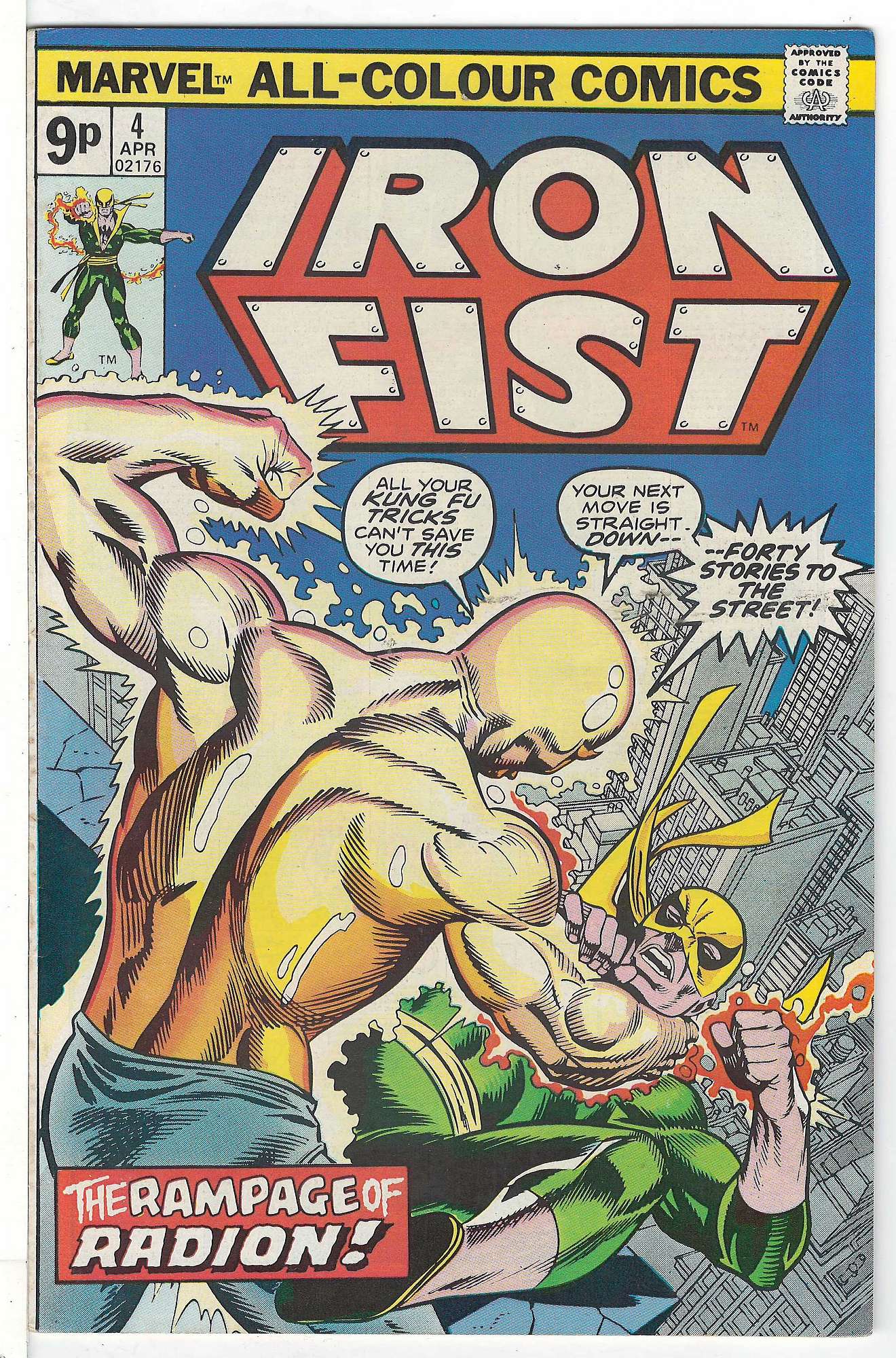 Cover of Iron Fist (Vol 1) #4. One of 250,000 Vintage American Comics on sale from Krypton!