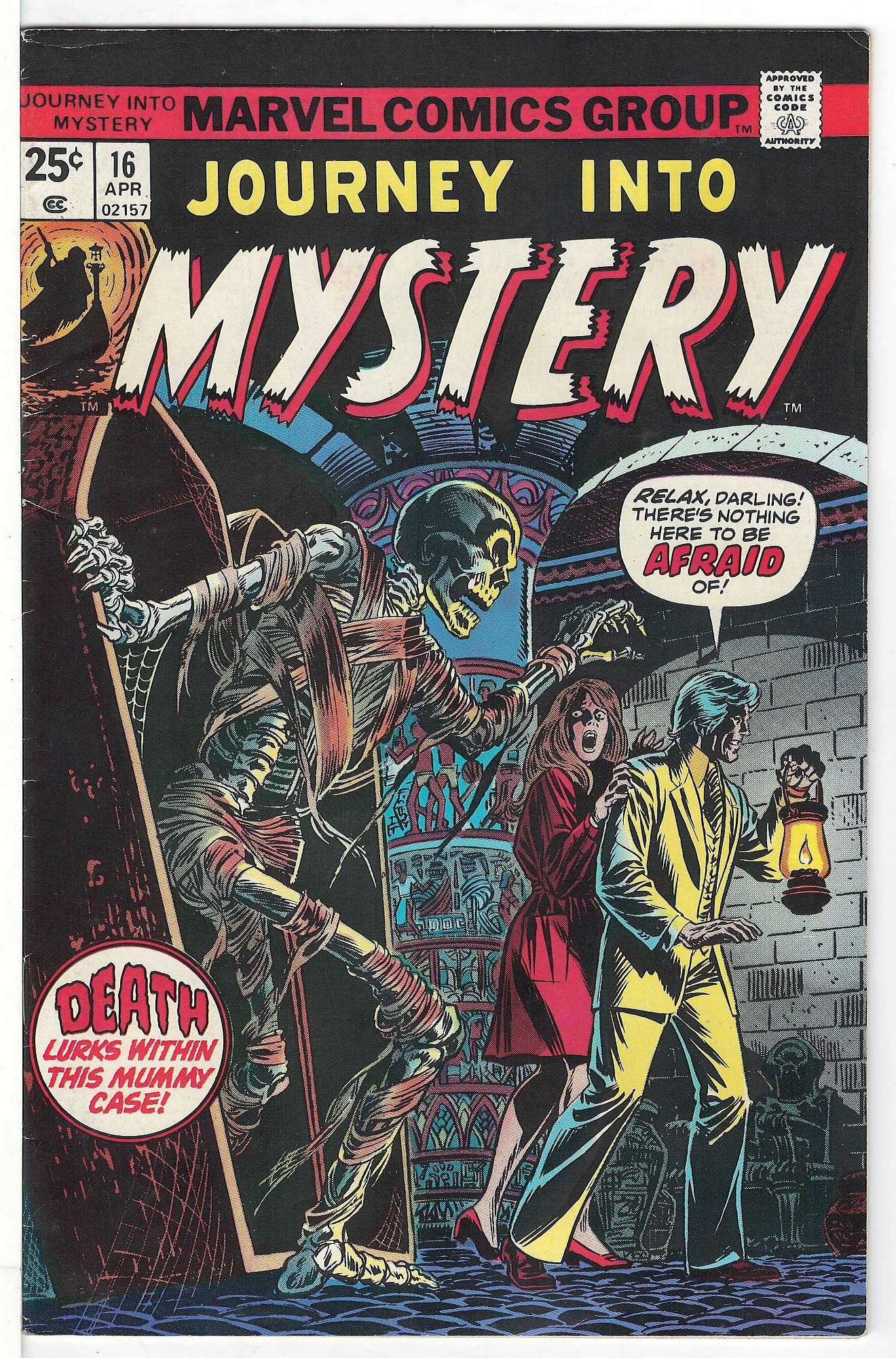 ACTUAL SCAN OF COMIC!<br> Cover of Journey Into Mystery (Vol 2) #16. One of 250,000 Vintage American Comics on sale from Krypton!