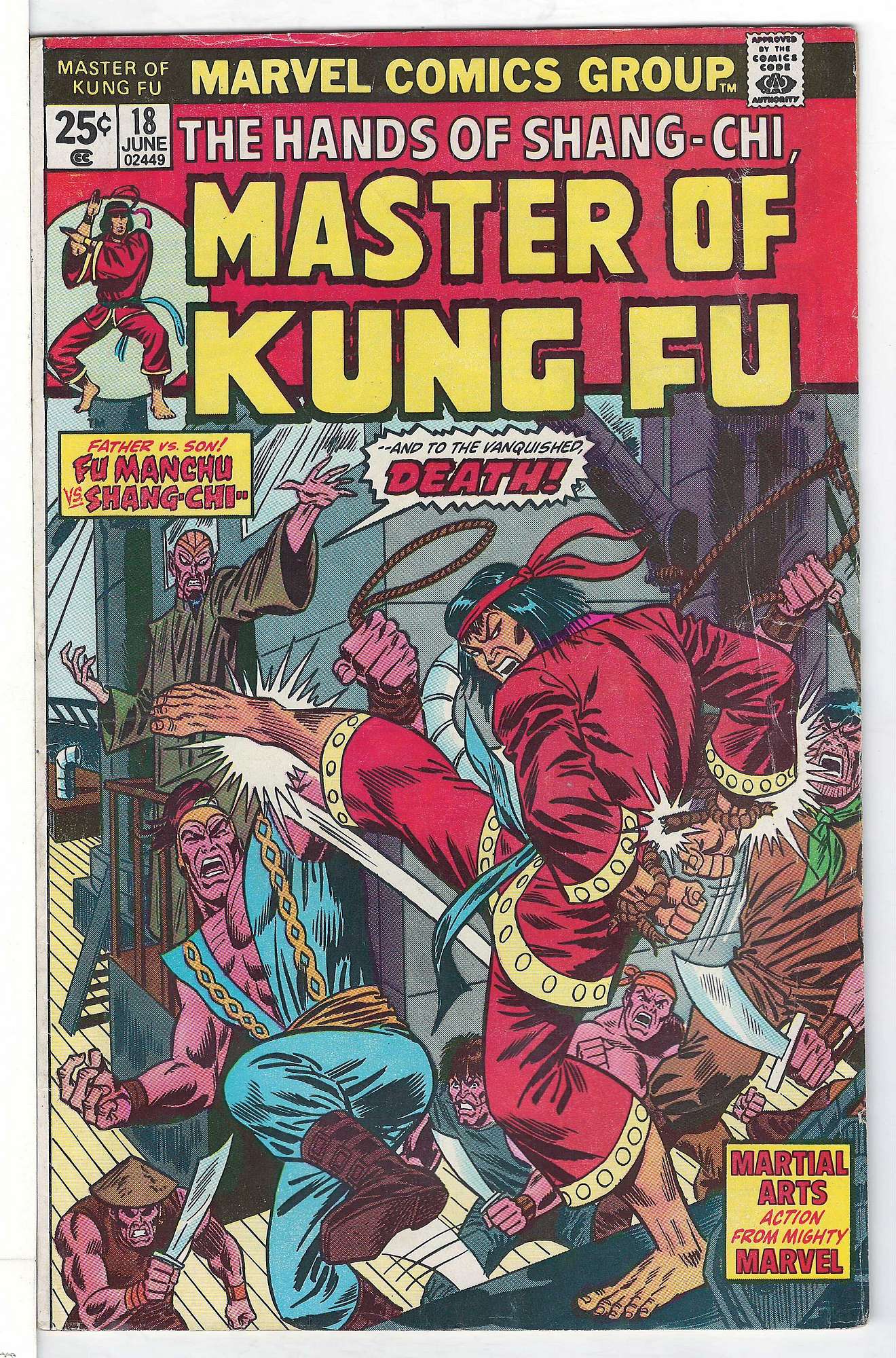 ACTUAL SCAN OF COMIC!<br> Cover of Master of Kung Fu (Vol 1) #18. One of 250,000 Vintage American Comics on sale from Krypton!