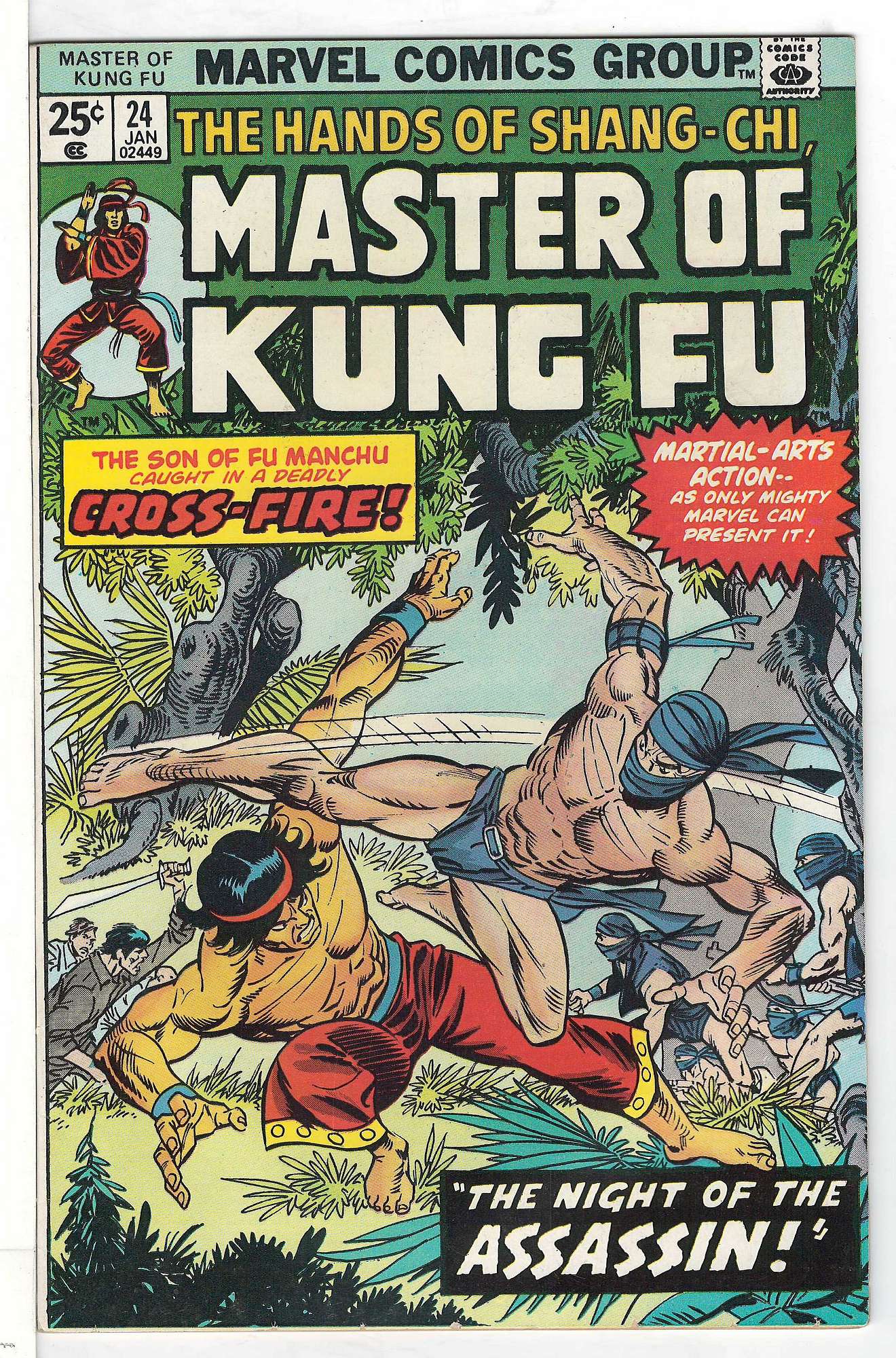 Starlin<br>ACTUAL SCAN OF COMIC!<br> Cover of Master of Kung Fu (Vol 1) #24. One of 250,000 Vintage American Comics on sale from Krypton!