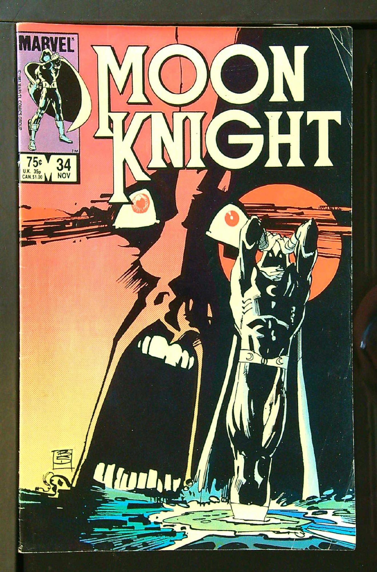 Cover of Moon Knight (Vol 1) #34. One of 250,000 Vintage American Comics on sale from Krypton!