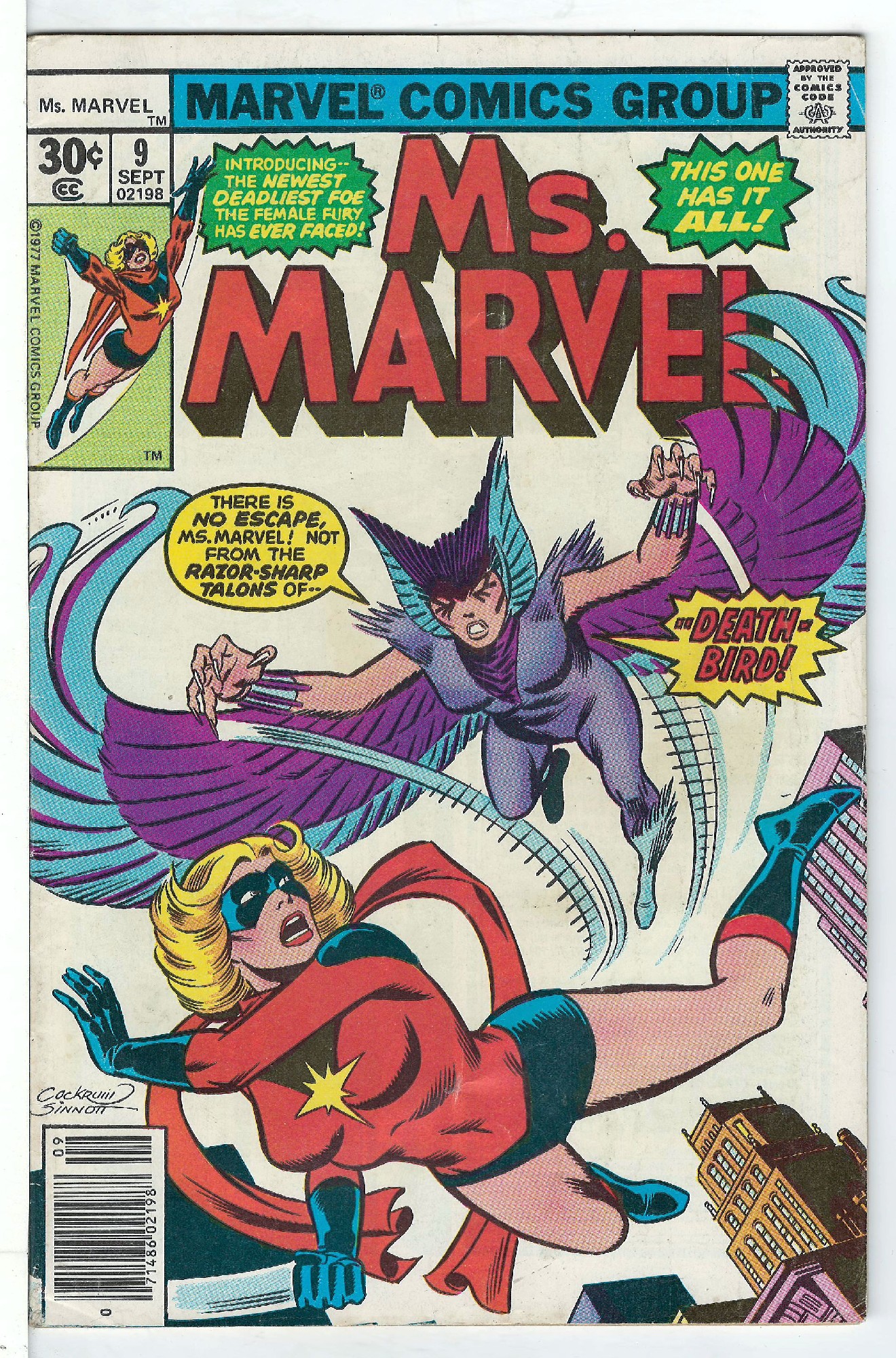 Cover of Ms Marvel (Vol 1) #9. One of 250,000 Vintage American Comics on sale from Krypton!