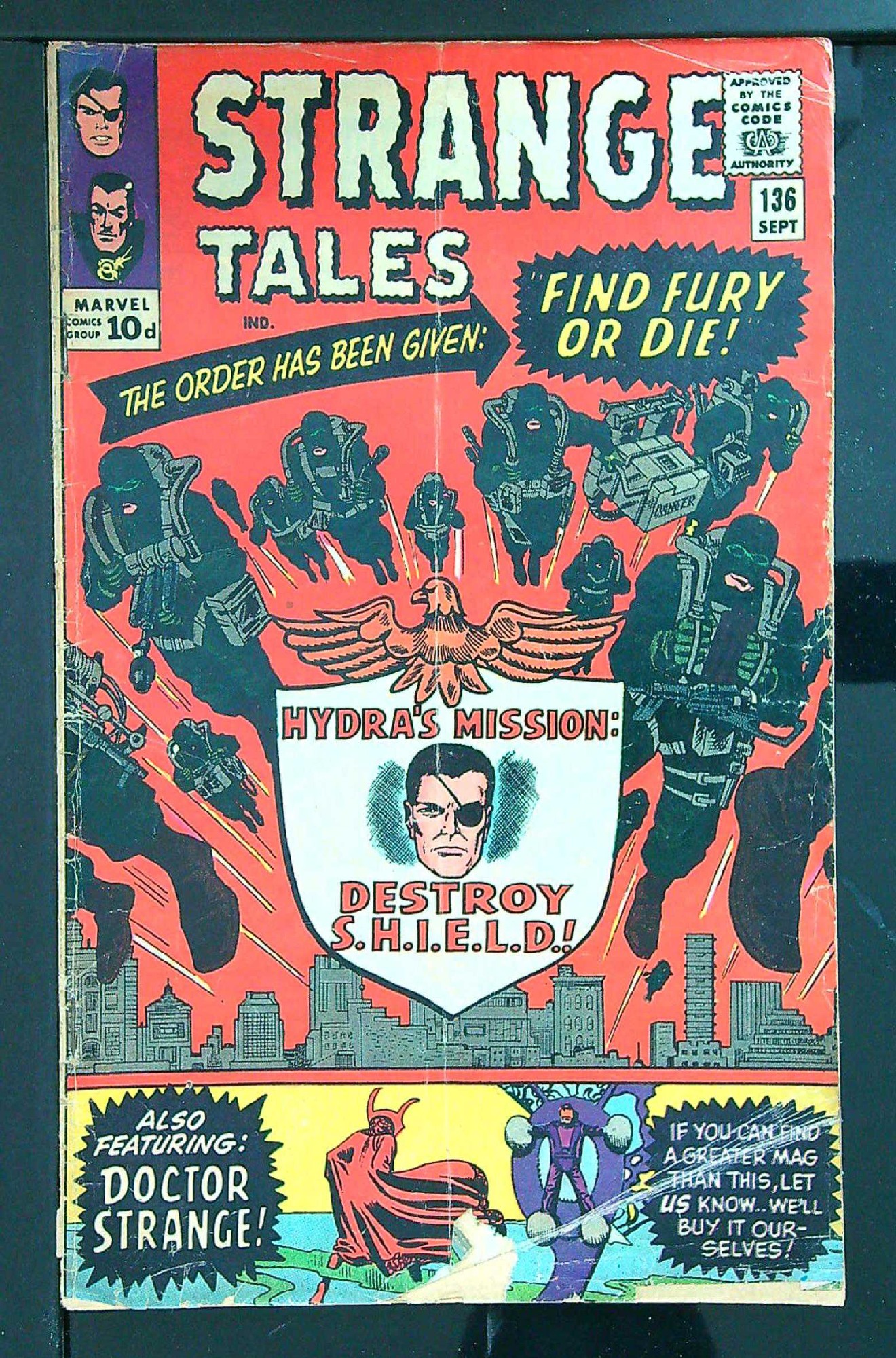 Cover of Strange Tales (Vol 1) #136. One of 250,000 Vintage American Comics on sale from Krypton!