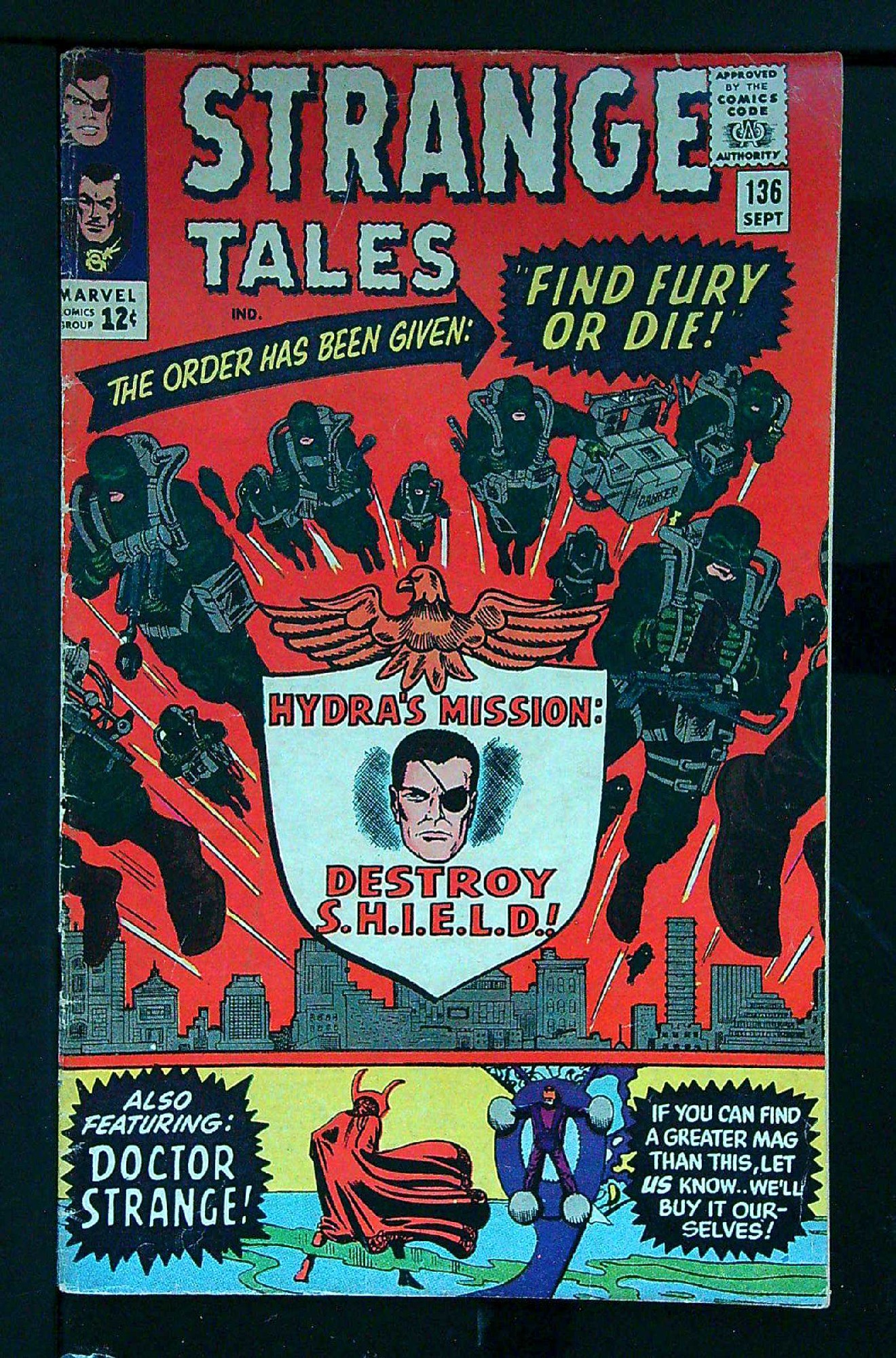 Cover of Strange Tales (Vol 1) #136. One of 250,000 Vintage American Comics on sale from Krypton!