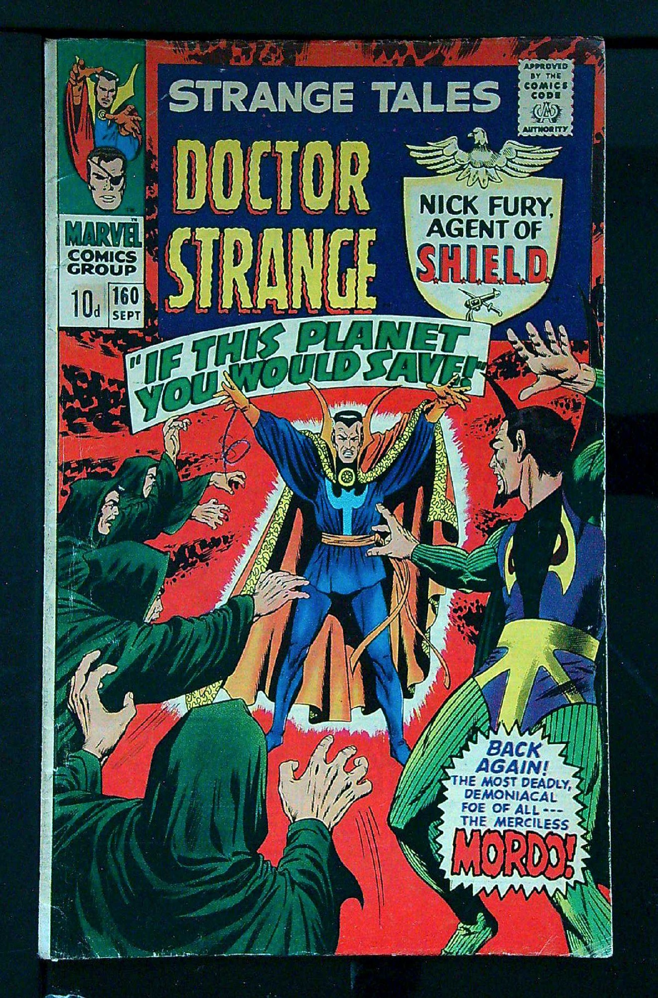 Cover of Strange Tales (Vol 1) #160. One of 250,000 Vintage American Comics on sale from Krypton!