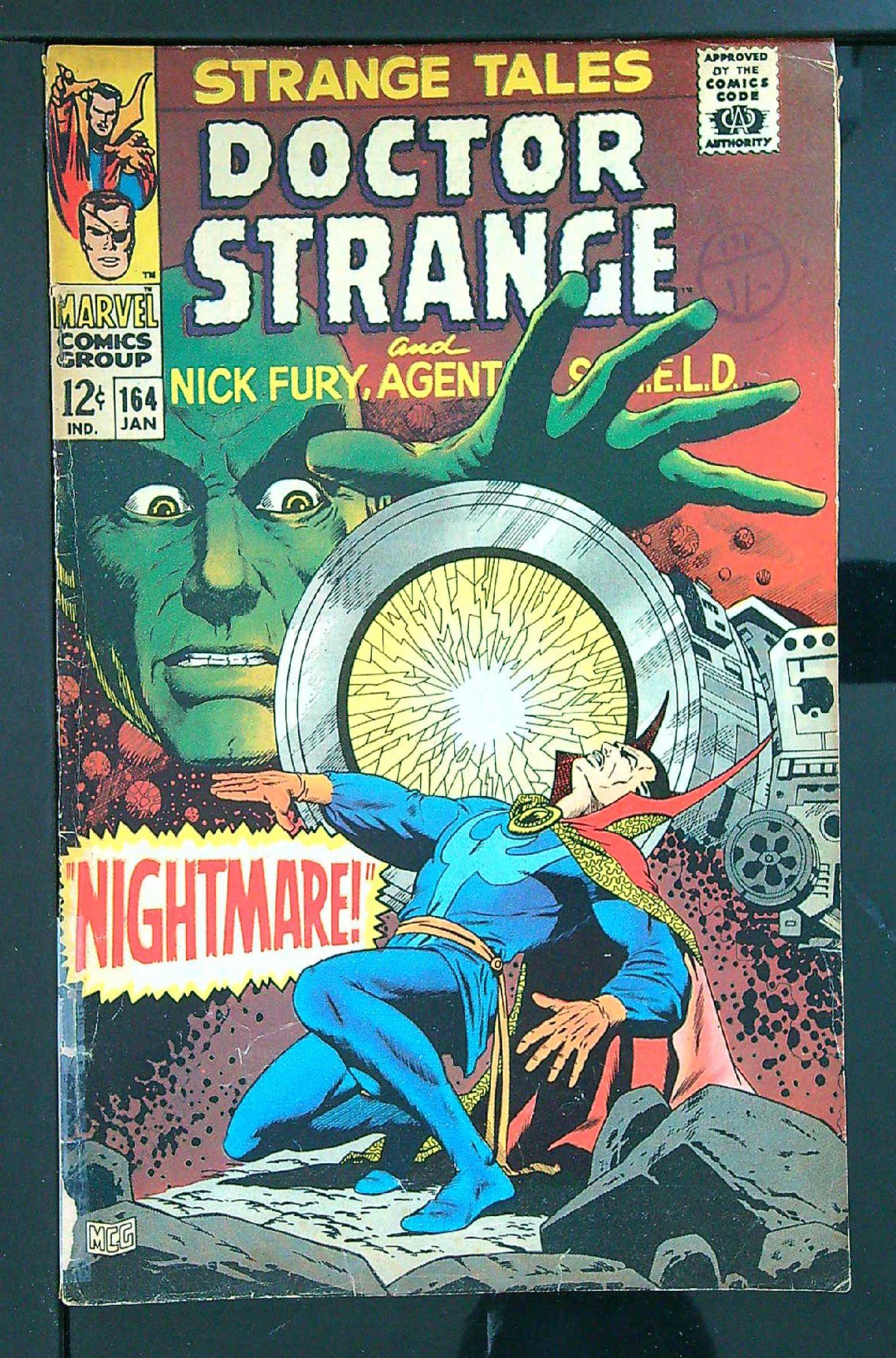 ACTUAL SCAN OF COMIC!<br>Tape on Spine - See Scan Cover of Strange Tales (Vol 1) #164. One of 250,000 Vintage American Comics on sale from Krypton!