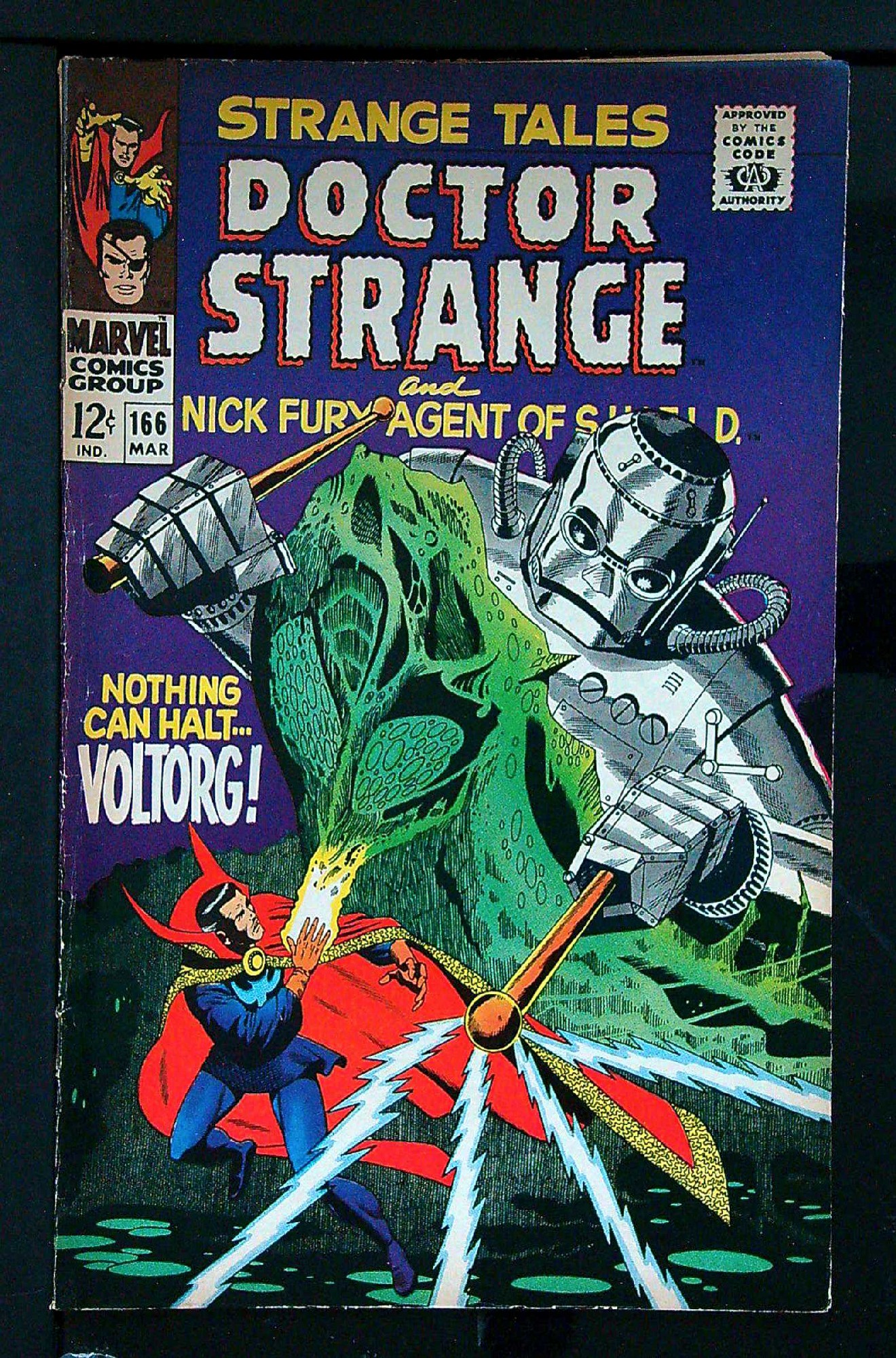 ACTUAL SCAN OF COMIC!<br> Cover of Strange Tales (Vol 1) #166. One of 250,000 Vintage American Comics on sale from Krypton!